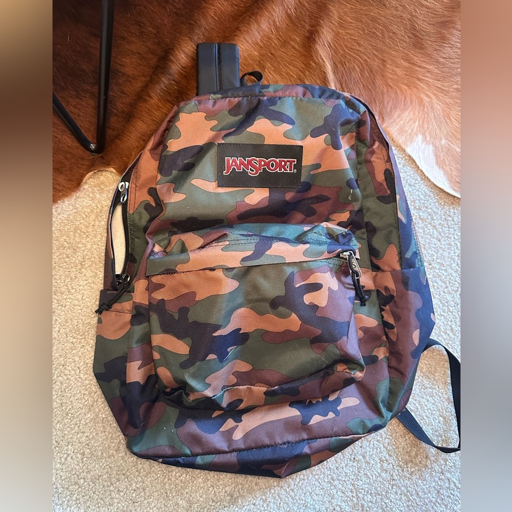 JanSport Camo Backpack - Classic Green/Brown